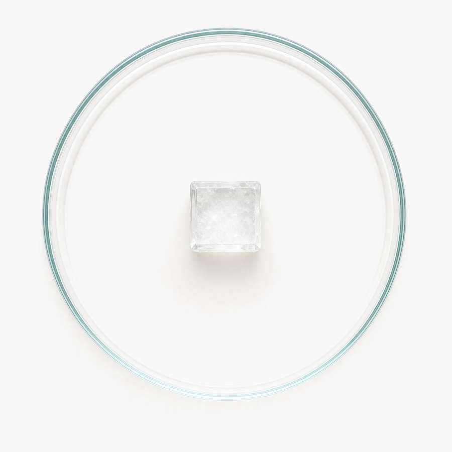 Glass petri dish with cetirizine